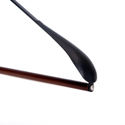 Umeraș de lux din metal negru vintage cu cârlig rotativ, umeri lați și design modern - ideal pentru costume, sacouri, cămăși, bluze, jachete, paltoane și tricouri - HUMERO