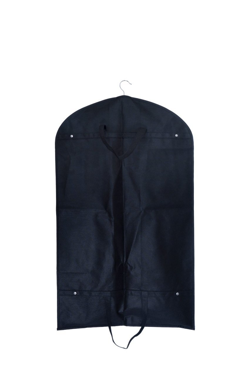 Husa pentru costum, cu maner, din material netesut, Polipropilenă, 60 x 100 cm, Negru, UUHH01 - HUMERO