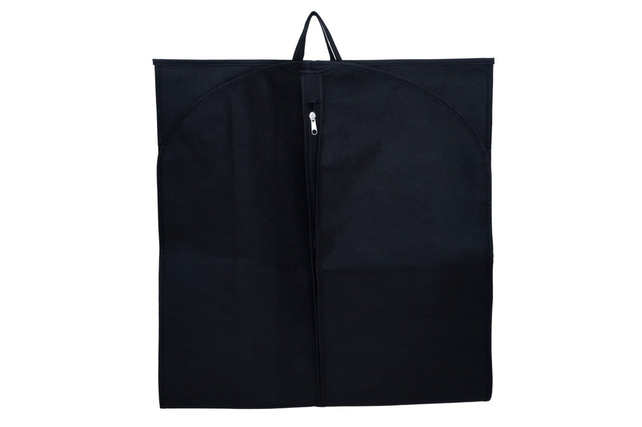 Husa pentru costum, cu maner, din material netesut, Polipropilenă, 60 x 100 cm, Negru, UUHH01 - HUMERO