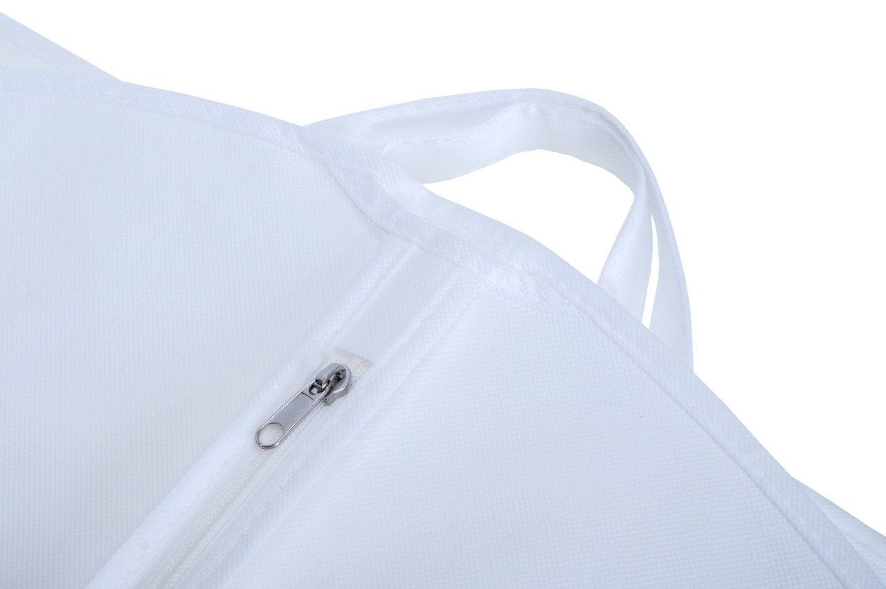 Husa pentru costum, cu maner, din material netesut, Polipropilenă, 60 x 130 cm, Alb, UUHH04 - HUMERO