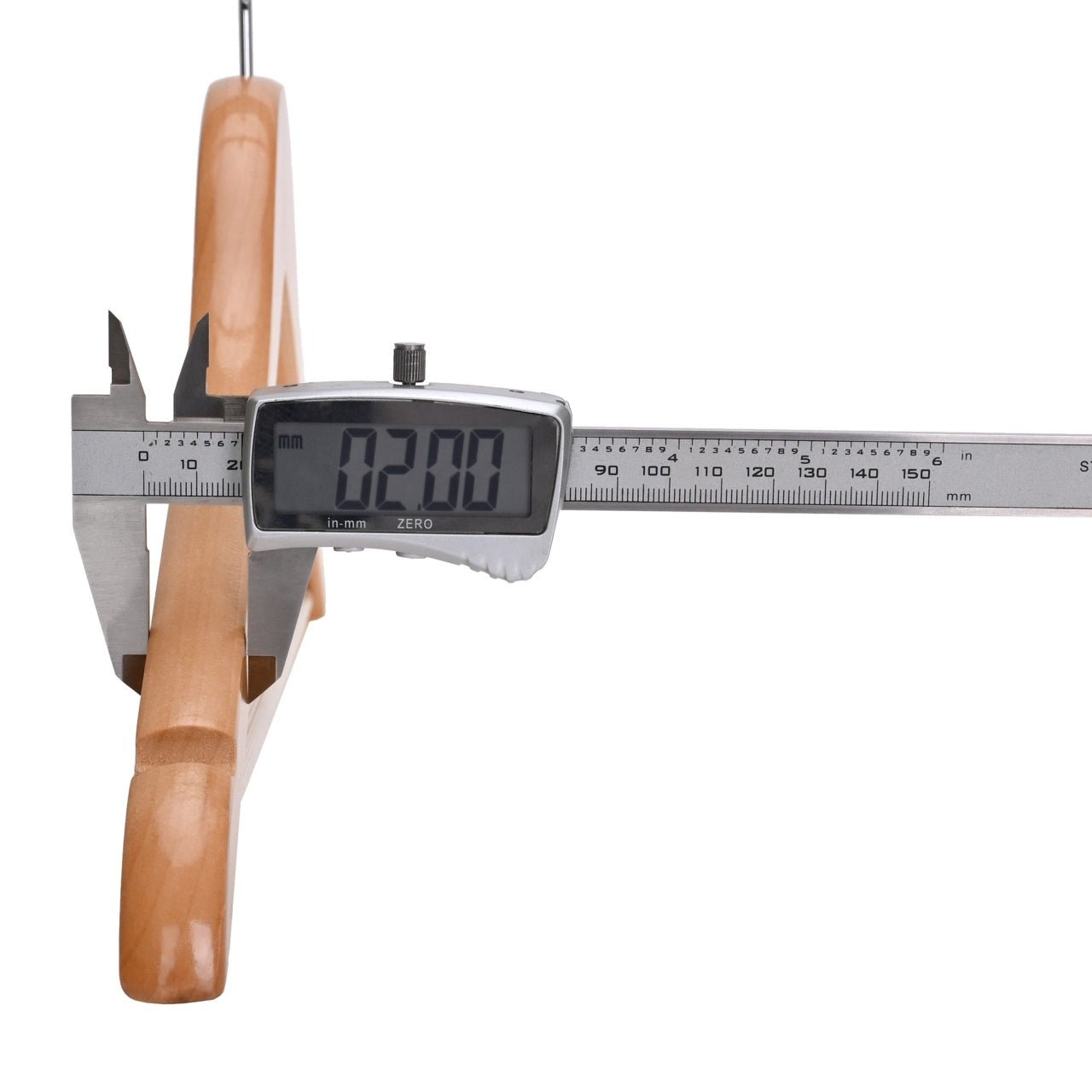 Umeraș de lux, din lemn natur cu cârlig rotativ - ideal pentru costume, sacouri, cămăși, bluze, jachete, paltoane, tricouri și pantaloni - HUMERO