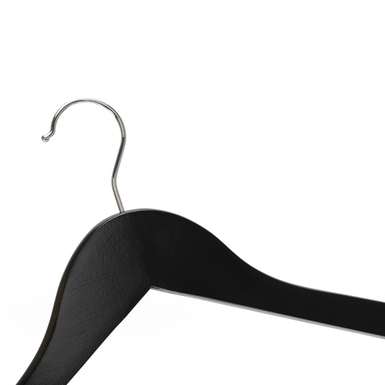 Umeraș din lemn de arțar negru cu bară pentru pantaloni - ideal pentru cămăși, bluze, pantaloni, tricouri și rochii - HUMERO