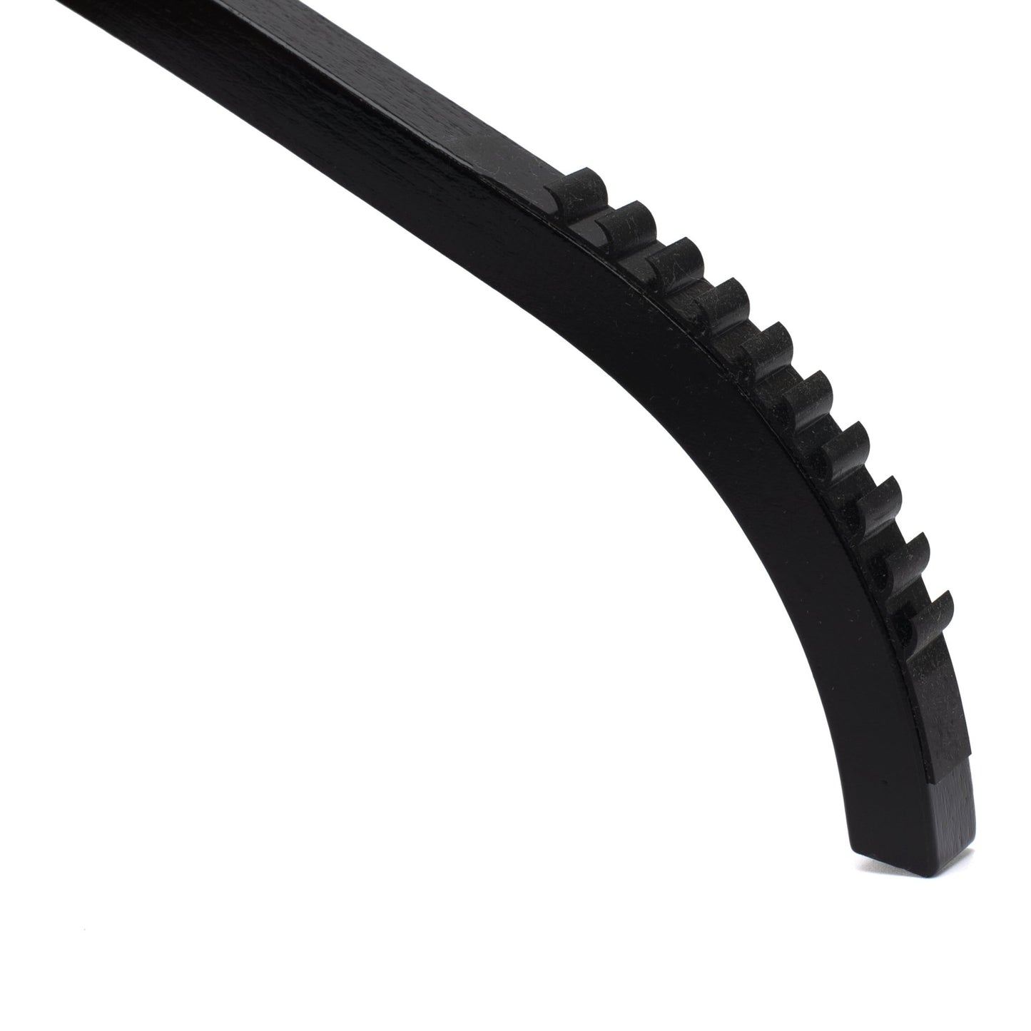 Umeraș din lemn negru cu margini din cauciuc anti - alunecare - ideal pentru cămăși, bluze, tricouri și rochii - HUMERO