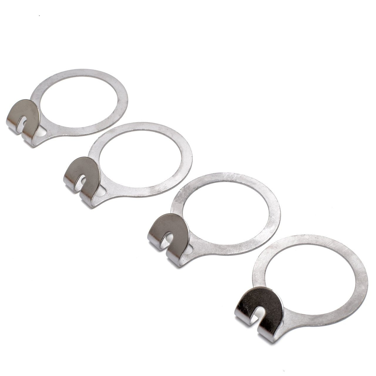 Umeraș hotelier din lemn alb cu cârlig antifurt și clipsuri metalice - ideal pentru cămăși, bluze, pantaloni, tricouri și rochii - HUMERO