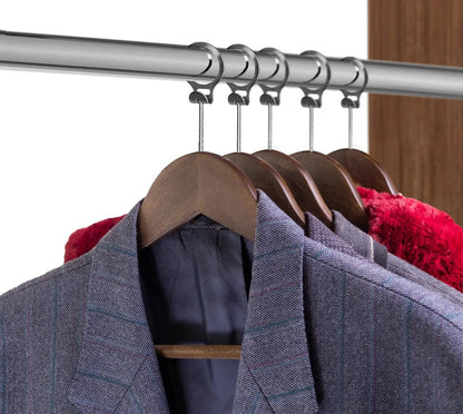 Umeraș hotelier din lemn cu finisaj vintage,bară pentru pantaloni și margini de catifea - ideal pentru cămăși, bluze, pantaloni, tricouri și rochii - HUMERO