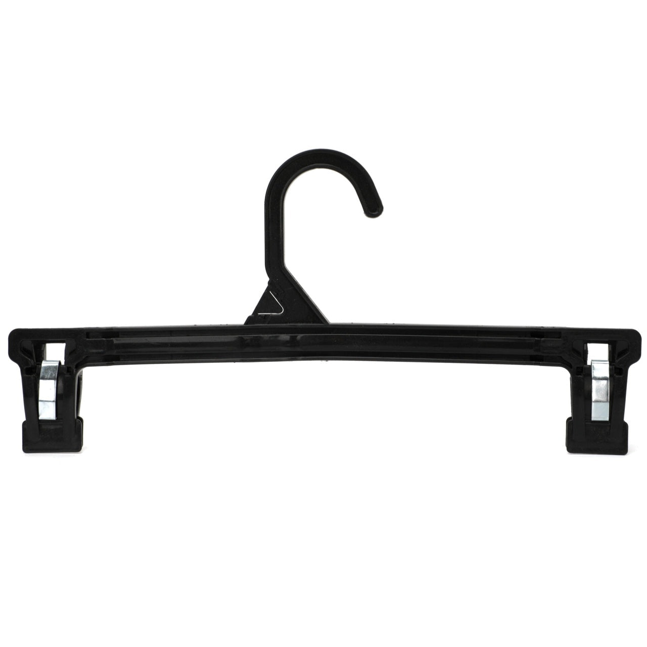 Umeraș pentru fuste din plastic negru cu clipsuri - ideal pentru pantaloni și fuste - HUMERO