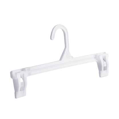 Umeraș pentru pantaloni din plastic alb cu clipsuri - ideal pentru pantaloni și fuste - HUMERO