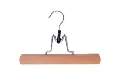 Umeraș pentru pantaloni FlikFlak din lemn natur cu elemente metalice - ideal pentru pantaloni și fuste - HUMERO